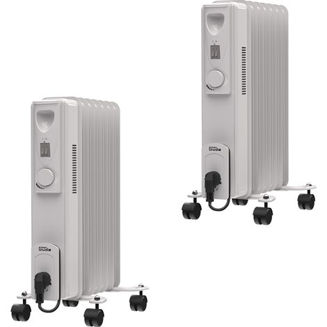 Güde 2x Elektro-Heizung OR 1500-7 Eco Ölradiator 1500 W Heizleistung 7 Rippen (1/5)