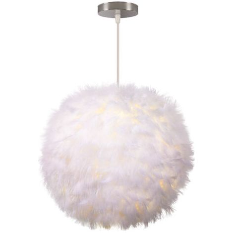 royaluxe- 30CM Lampe À Suspension Romantique Nordique Suspension Luminaire En Plumes Lustre D'Intérieur Moderne (1/5)