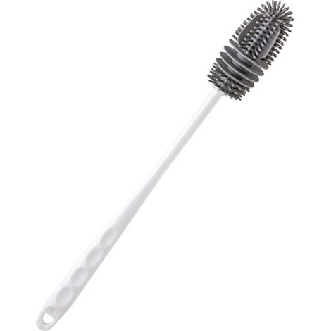 Brosse Silicone À Manche Long - Brosse De Nettoyage Réutilisable pour En Silicone - pour Biberon,Flacon À Vide,Gourde,Vase,Verrerie,Parfait pour Les Petits Cols,Matériau Souple Et Résistant Aux Rayure