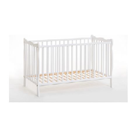 Lit bébé en bois avec matelas - Berceau Ala - L 124 cm x P 71 cm x H 83 cm - Livraison gratuite (1/2)