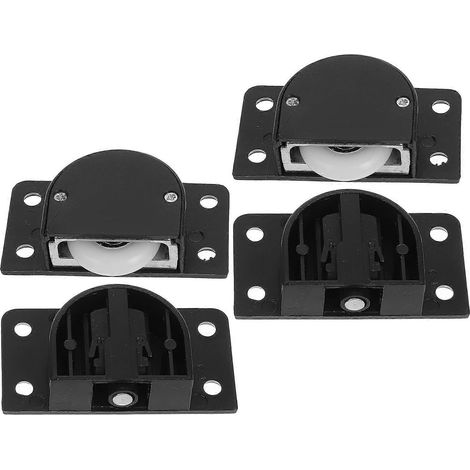 jeux de roulettes en plastique pour portes de placard coulissantes - Quincaillerie pour portes coulissantes - Roues de rechange lisses en plastique pour armoires, meubles de cuisine (Bl (1/5)