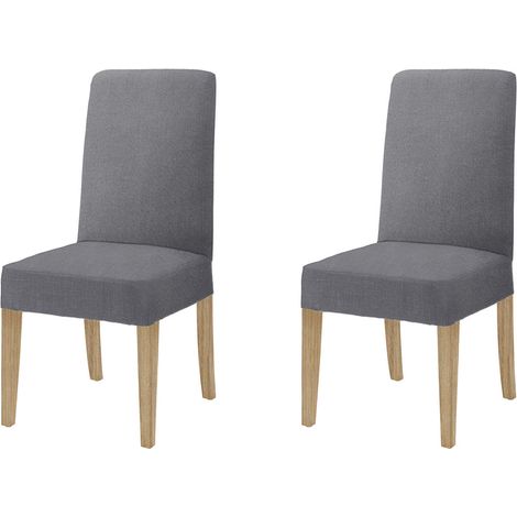 Coppia di coprisedia con schienale in tessuto elasticizzato antimacchia in 10 colori Vestisedia Piombo - 2 Pezzi