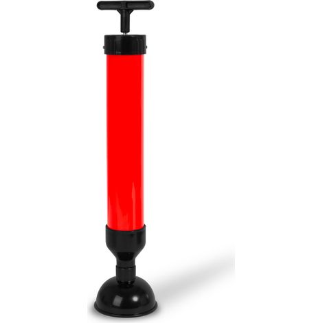 EBERTH Rohrreinigungspumpe zur effektiven Reinigung von Waschbecken, Duschen und Badewannen, Abflussreiniger Pumpe gegen Verstopfungen, Aufsatz-Durchmesser 90 mm, Rohrreiniger aus ABS-Kunststoff