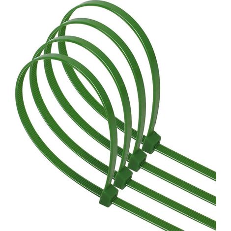 Lot de 30 serre-câbles en nylon, 4,8 x 250 mm, vert, pour attacher les câbles et organiser des espaces dans des projets de bricolage.