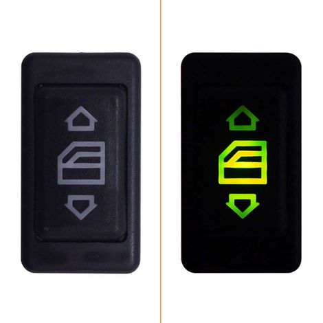 12V/24V 10A 6-poliger elektrischer Fensterheberschalter für Autos mit grüner LED-Anzeige, universeller Bedienknopf für Pkw (1/4)