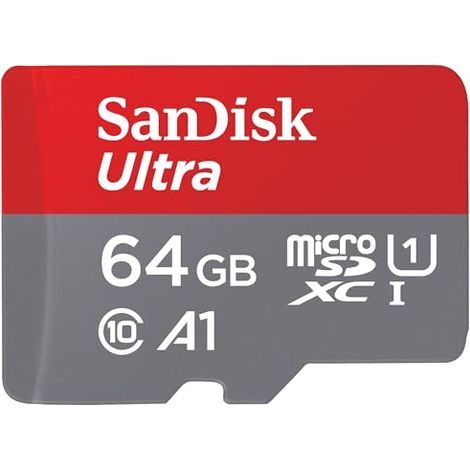 FOR SANDISK 64GB Ultra microSD Card + Adapter, Up to 140MB/s Read Speeds (1/4)