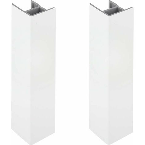 Jonction de plinthe 100mm blanc mat – Raccord connecteur PVC pour cuisine – Largeur 20mm – Finition soignée pour mobilier (1/3)