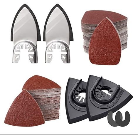 plateau de poncage triangulaire Kit Doigts De Ponçage Feuille Abrasive Pour Rondelles (1/5)