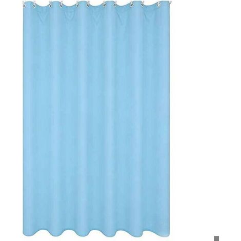 Tenda da doccia - Blu - 180x200 cm - Tessuto PEVA - Impermeabile - Lavabile in lavatrice - Occhielli in metallo antiruggine