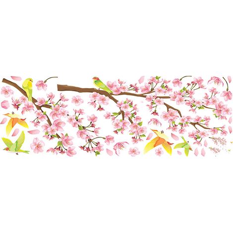 Autocollant Mur - Branche De Pêcher - Décoration Murale Pour Chambre D Enfant Salon Chambre À Coucher Cuisine Fenêtre - 1 Pièce (1/5)