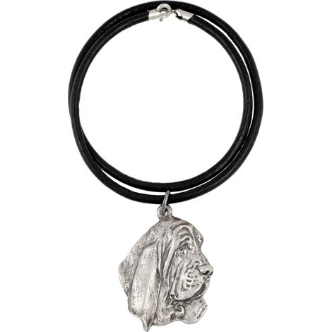 Basset Hound III - collana con ciondolo placcato in argento per gli amanti dei cani, gioiello unico di Art-Dog (1/5)