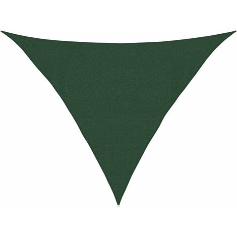 Vela Parasole Telo Ombra Parasole a Vela 160 g/m² Verde Scuro 4x4x5,8 m in HDPE (1/4)