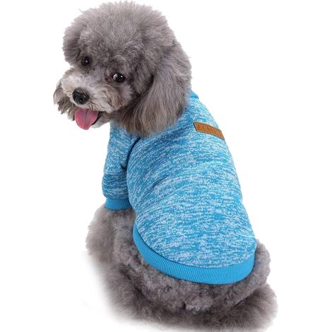 1 Pull chien, Polyester doux et épais, Chaud hiver, Pour petit chien et chat, Activité intérieur extérieur (1/5)