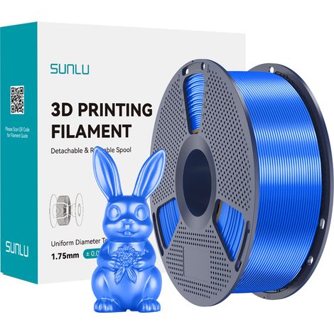 Filamento SUNLU PLA+ Seda 1,75 mm 1 kg (azul) (1/5)