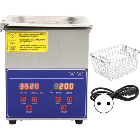 Nettoyeur à Ultrasons Industriel 2L Acier Inoxydable avec Chauffage Numérique et Minuterie Prise UE 220V PS-10AEU (1/5)
