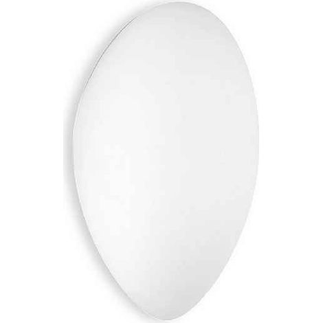 Forlight Glass - Aplique de Pared Interior para Bombilla E27 de 60W. Diámetro 15cm. Estructura de Acero. Color Blanco (1/3)