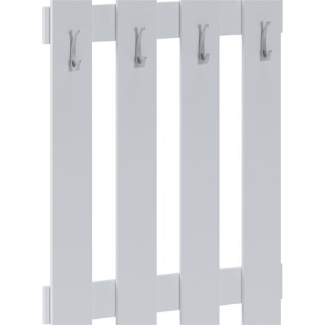 Appendiabiti Plaus, 4 Ganci, Installazione Sospesa, Materiale Struttura in Metallo, 115h cm Bianco