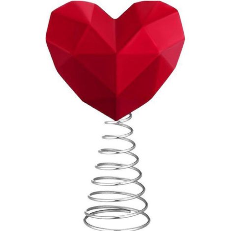Rouge cœur en forme de Saint, Valentin cime de sapin romantique 3D amour cœur décoration avec Spiral socle pour mariage fête sapin de fête décoration (1/5)