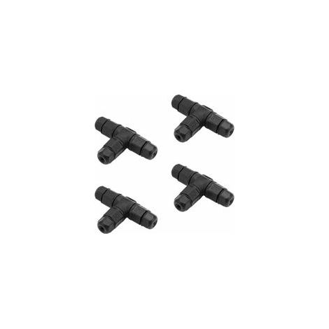 Kit de 4 boîtiers de jonction étanches IP68 type T pour câbles extérieurs exposés à l’humidité – Raccords câbles 3 pôles, diamètre 6–11 mm (1/4)