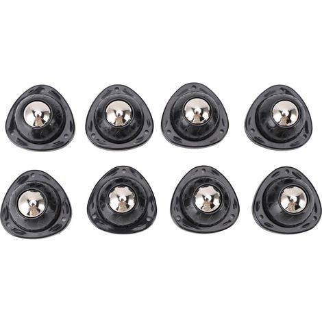 Set of 8 self-adhesive casters, 28 kg load capacity, 360-degree swivel casters with 20 mm steel ball bearings for storage bins, furniture, and small items. (1/5)