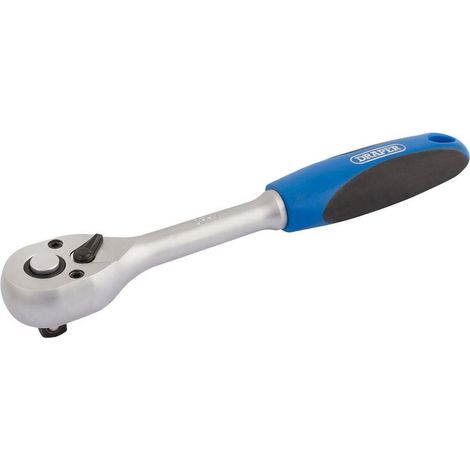Draper DD72 Square Drive 72 Tooth chiavi a cricchetto reversibile con impugnatura morbida, blu, 3/20,3 cm