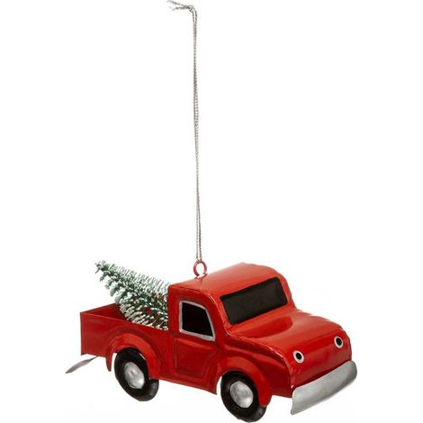 Paris Prix - Sujet De Noël Pickup vintage 11cm Rouge