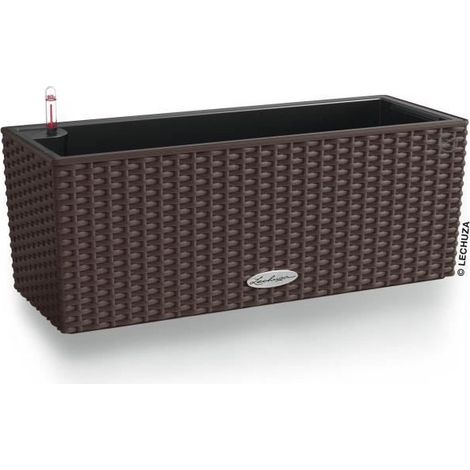 LECHUZA Jardinière BALCONERA Cottage - 50 x 19 x 19 cm - Moka