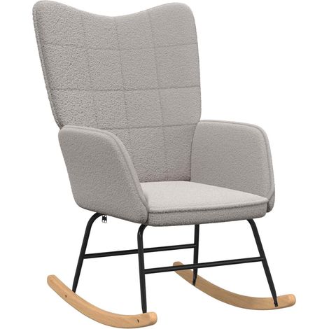 Chaise à bascule Gris clair Tissu Sherpa (1/5)