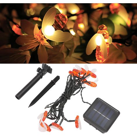 Guirlande lumineuse étanche en forme d'abeille, décorations de Noël, guirlande lumineuse LED insectes et abeilles (1/5)
