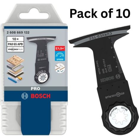 BOSCH 2.608.669.132 (pkt of 10) BIM blade PAII65APB 65mm x 55mm