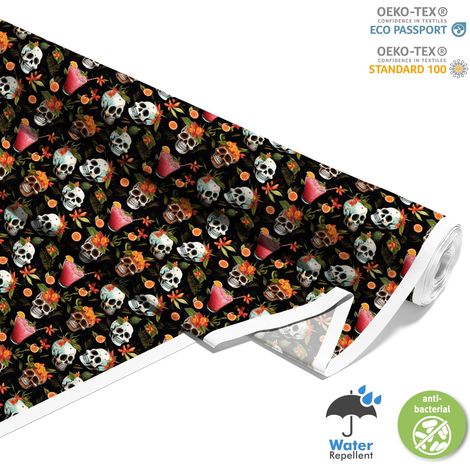 Outdoor dekostoffe oxford - Motiv der Schädel I DX4026 (1/5)
