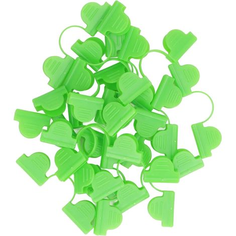 Clips de serre de 8 mm, 100 pièces, pinces à double tête en plastique pour arches d'ombrage de jardin, panneaux de filet d'ombrage de serre, matériau PP (vert clair) (1/4)