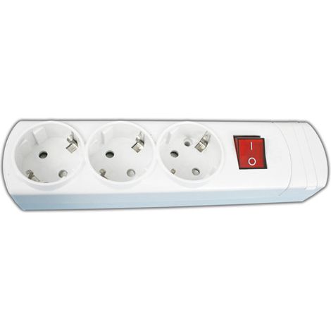 Base multipolare a 3 poli con interruttore in policarbonato con cavo 1,5 m. Electro DH 36.112 8430552128365