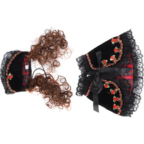 Mini cape magnifique pour petits animaux de compagnie, costume pour chiens et chats, cape de princesse mignonne PF19 Noir L (1/5)