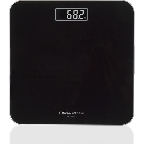 Rowenta Premiss 2.0, Bilancia da Bagno, Display LCD Facile da Leggere, Nero, BS1800