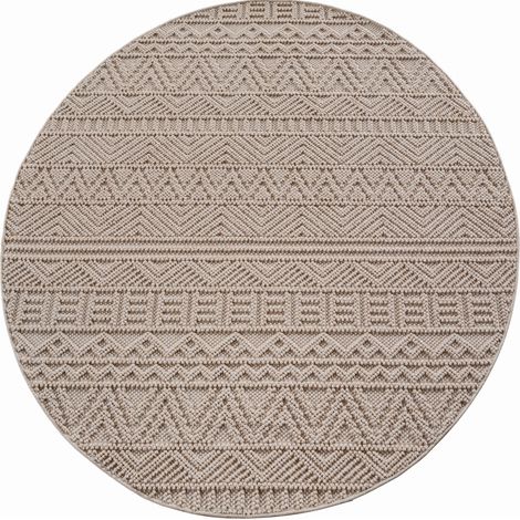 Ayyildiz Tapis Moderne - Structure 3D Cube - Motif Tressage - Salon Tapis Court - beige - 80 cm x 80 cm (1/5)