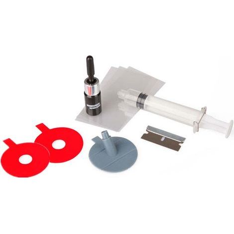 Ortviai Kit de Réparation DIY pour Pare-Brise Automobile – Gel Renforçant, pour Fissures en Étoile ou en Croissant, 10,5 cm (1/5)