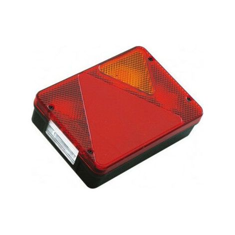 Feu Arrière - 6 Fonctions - 12 V - Pour Remorque - 187 X 130 X 50 Mm - Prise 5 Pôles - 1 Pièce (1/4)