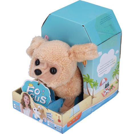 Caniche électrique en peluche réaliste, avec queue qui remue et aboie, idéal comme cadeau de Noël. (1/5)