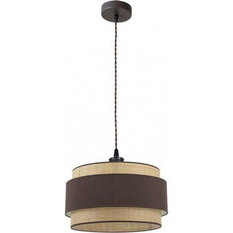 Colgante con pantalla de tela Natural modelo Kandy FABRILAMP