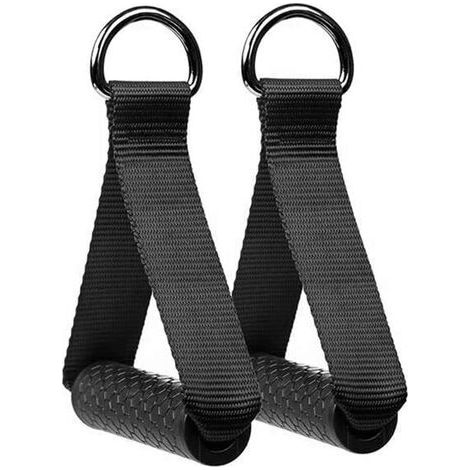 Lote de 2 mangos hexagonales de goma para cable de máquina, bandas de resistencia, agarres para gimnasio en casa, agarres para entrenamiento, agarres para ejercicio (1/5)