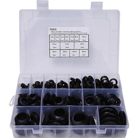 200 Stück Kabelbaum-Tüllen, Gummi-Sicherungsringe, Abdecklöcher für 3–25 mm Kabel, Dichtungen