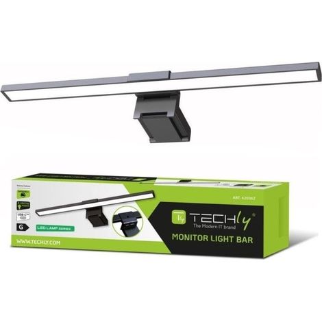Lampada LED Techly Nera con Controllo Tattile e Timer