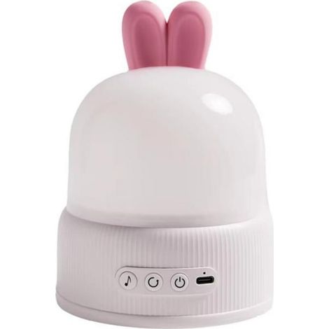 Veilleuse Projection Lapin - Lampe de Sommeil avec LED - Pour Chambre d'Enfant ou Bébé - Zone de Projection 12,5 à 23,75 m² - 5 W - 1 Pièce (1/5)
