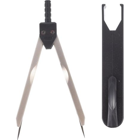 Pied à Coulisse Noir en Plastique avec Vis de Fixation, Outil de Mesure Précis pour Électrocardiogramme, Équipé d'une Règle Graduée et d'un Étui de Protection pour Étudiants (1/5)