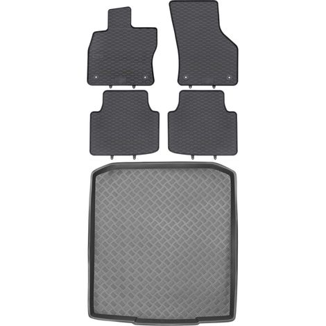 SET di tappetini in gomma per auto e tappetino per bagagliaio per Skoda SuperB III Kombi del 2015