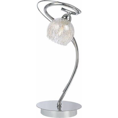 Lampe de table chrome Ariana verre 1xG9 33W Reality