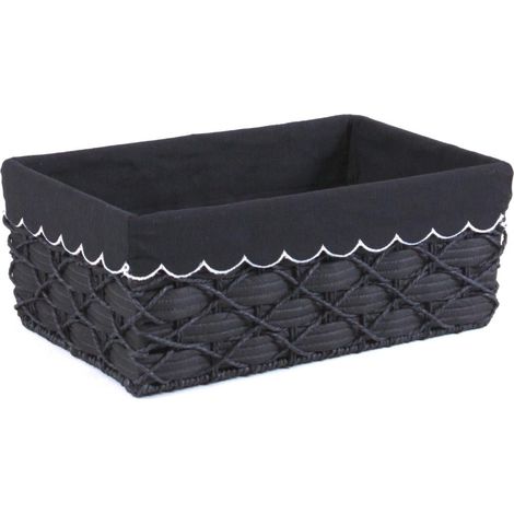 Vaschetta TNT carta foderata nera, 45x29x18 cm (kit da 3)