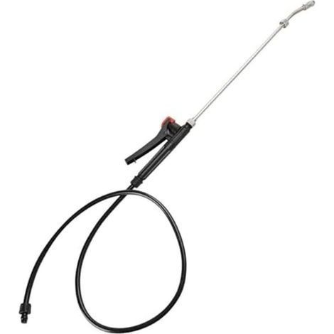 Arrosage pour LANCE, lance pulverisateur, pulvérisateur de jardin en acier inoxydable avec tuyau de 1,1 m pour paniers suspendus à eau, arbustes, noir et rouge (1/4)