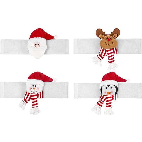 Lot de 4 attaches de rideaux de Noël avec pinces-36X17CM